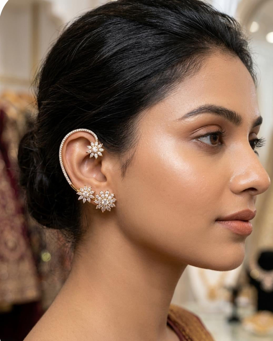 Stone ear cuff