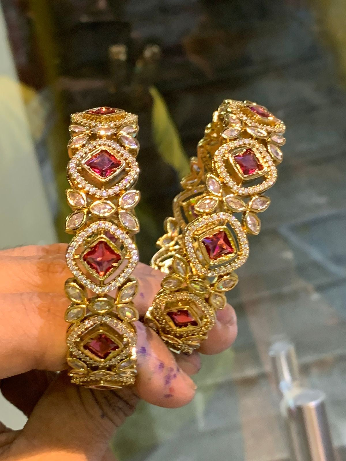 Diamond designs bangles