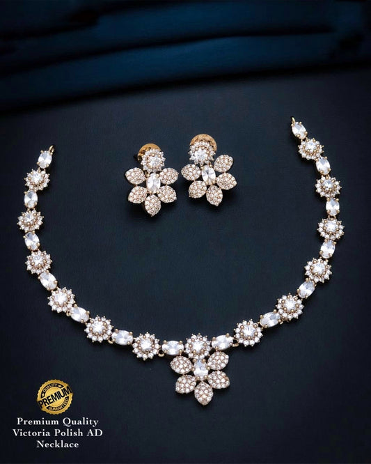 Flower stones necklace (DR-76)