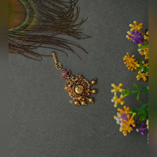 Antique with Lakshmi coin design tikka(AC-12)
