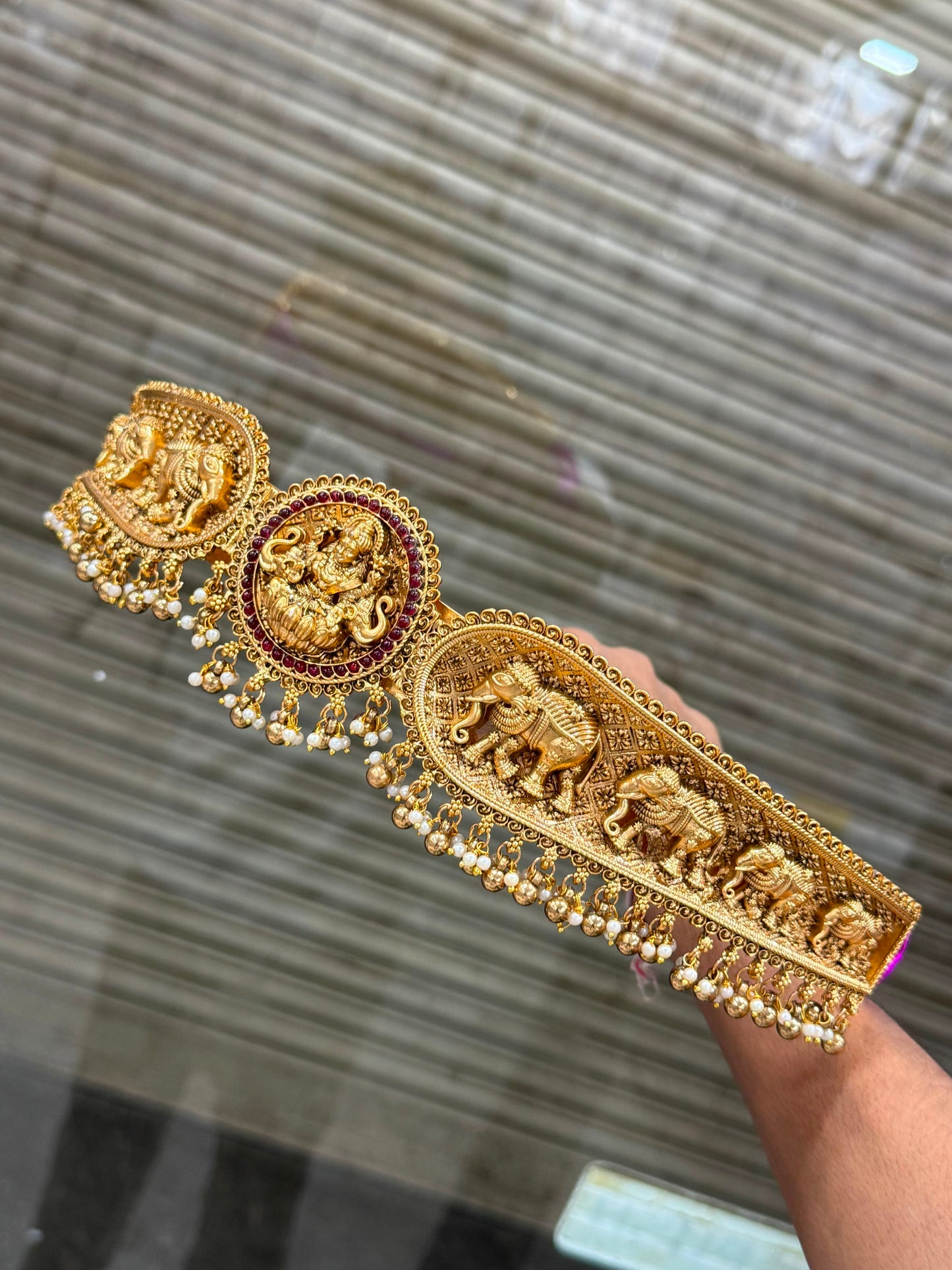 Gold hip belt