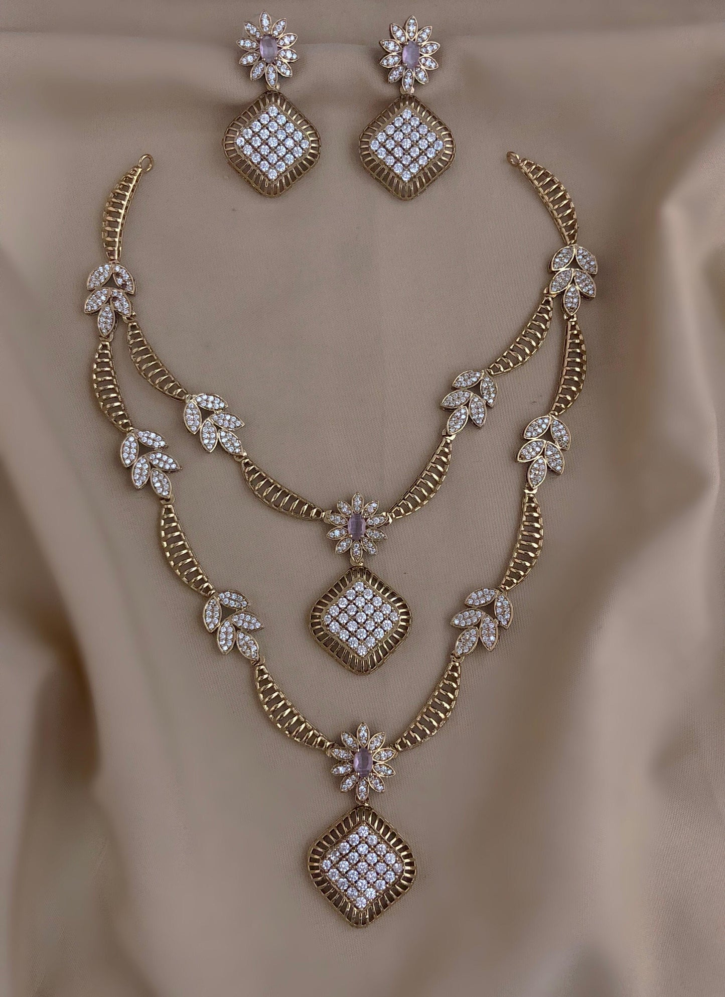 double layer moon necklace (DR-48)