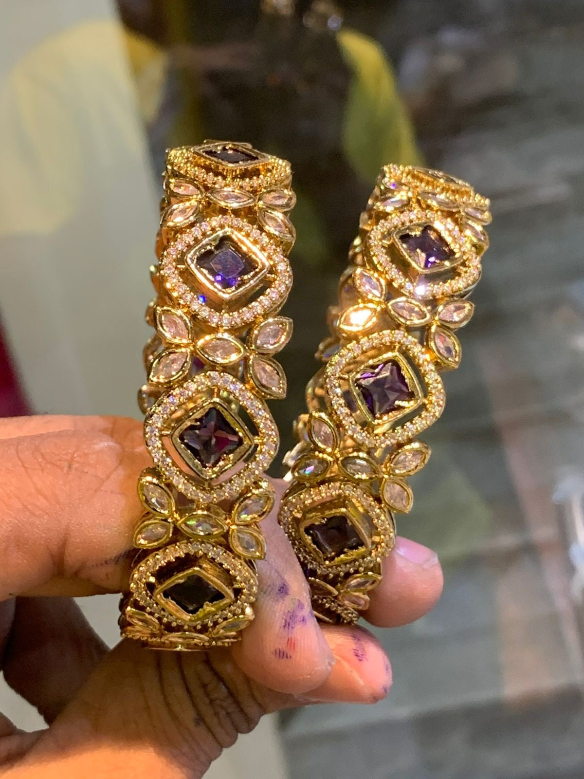 Diamond designs bangles