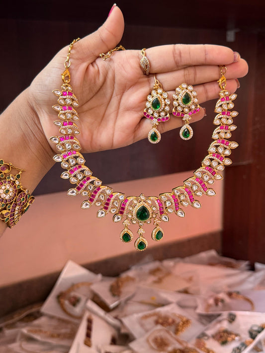 Preamium jadau necklace