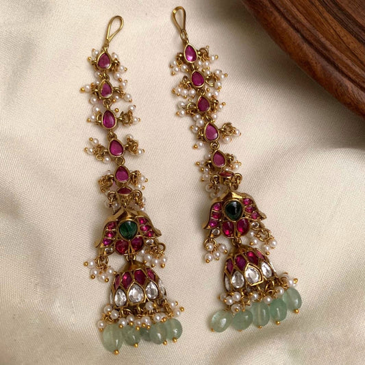 Jumka with ear chain