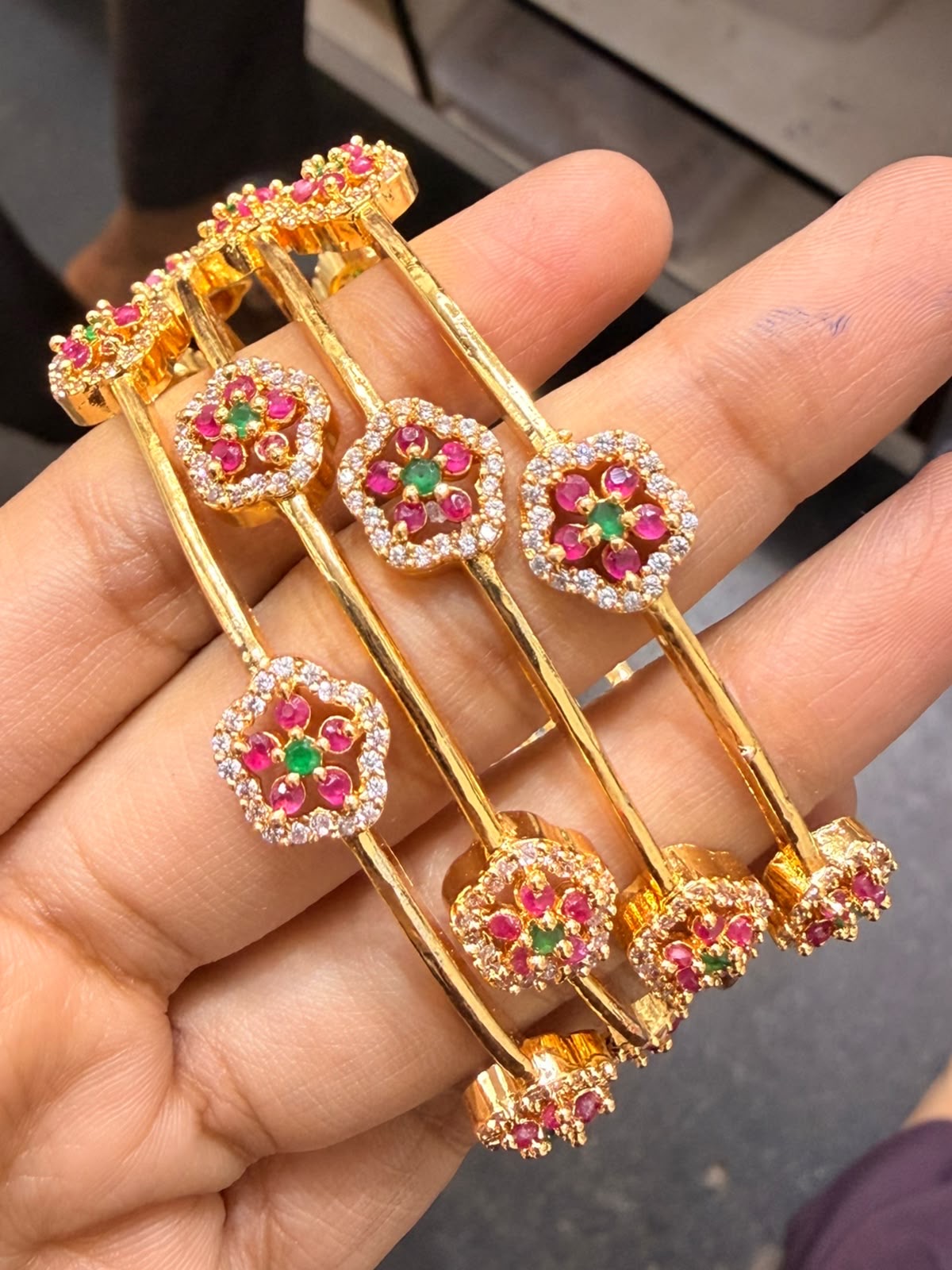 Flower design bangles