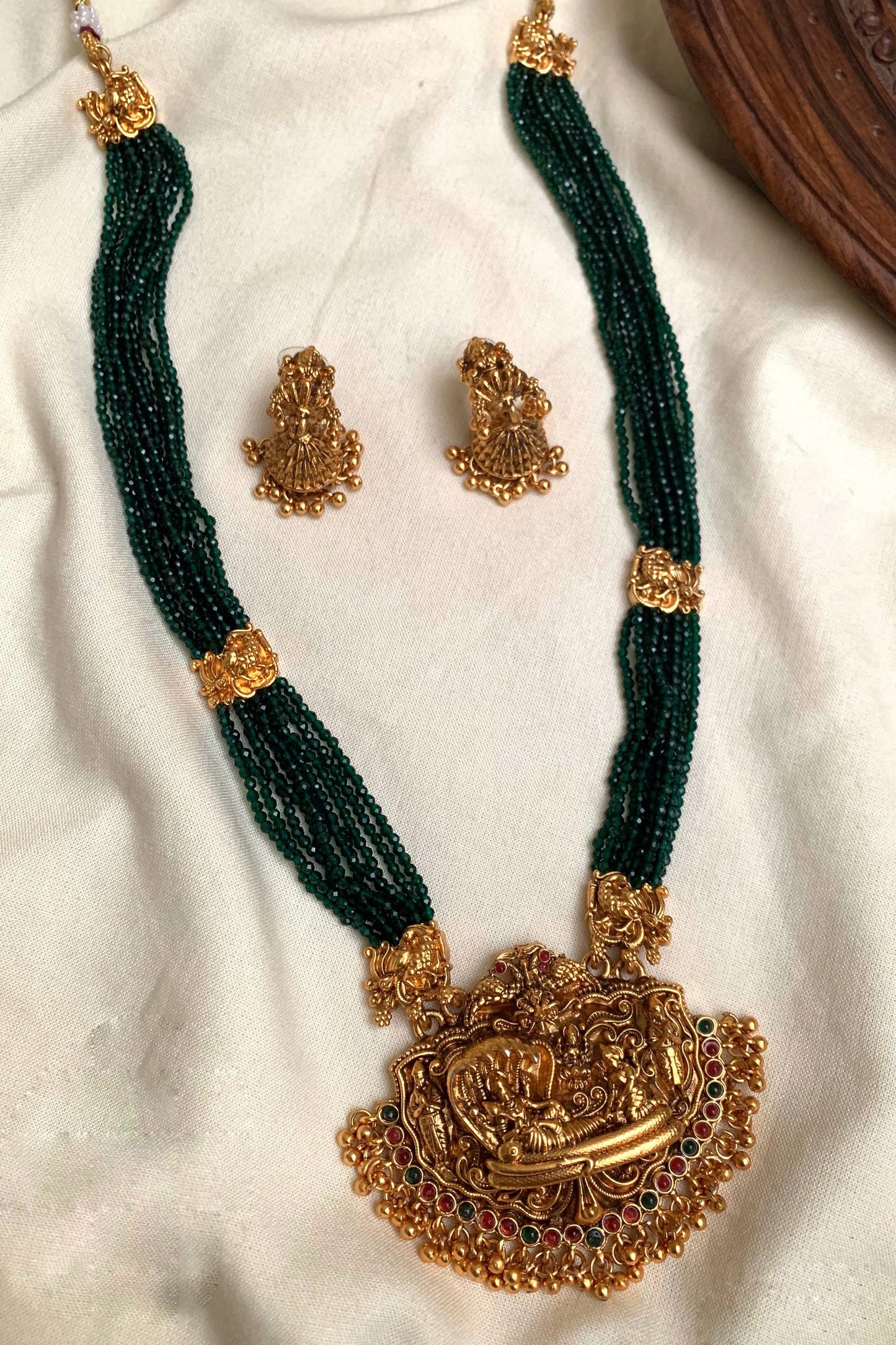 Vishnu pendent beads haram(HA-10)