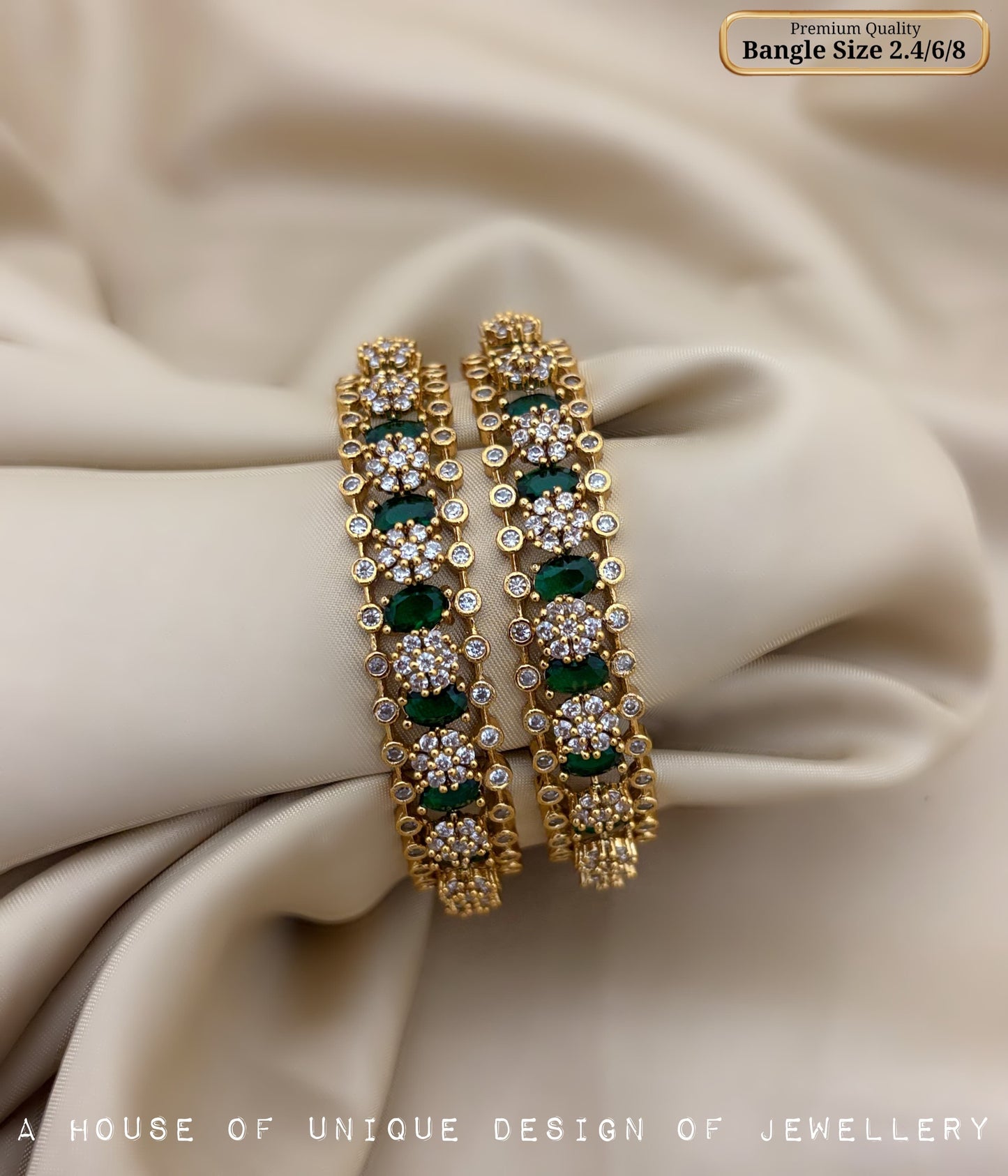 Diamond replica bangles