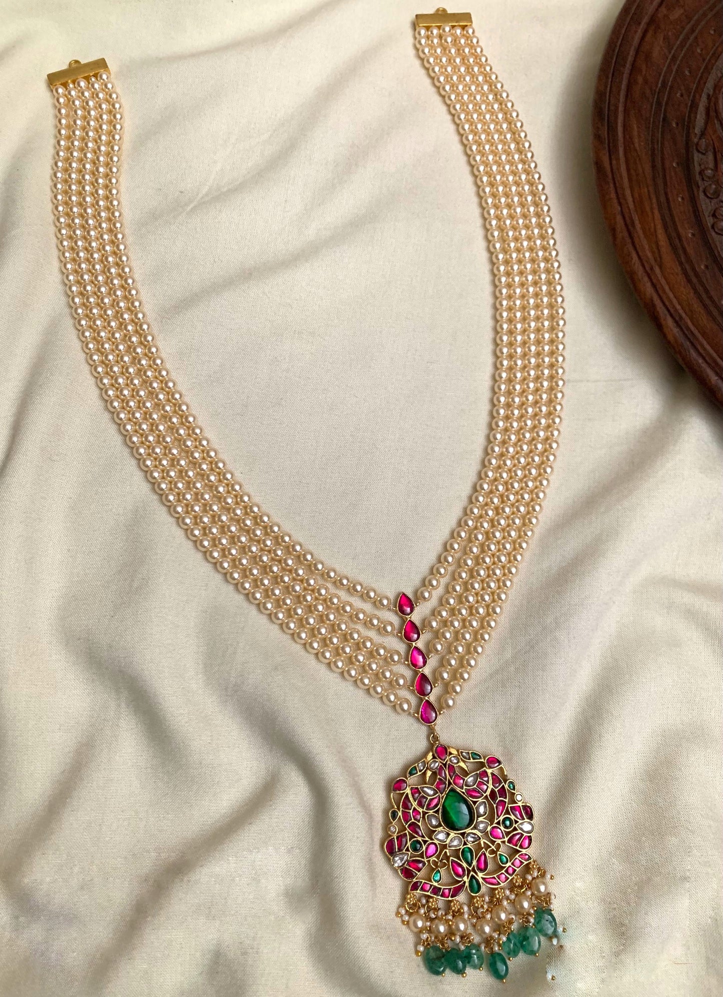 Long jadau Kundan haram (JK-31)