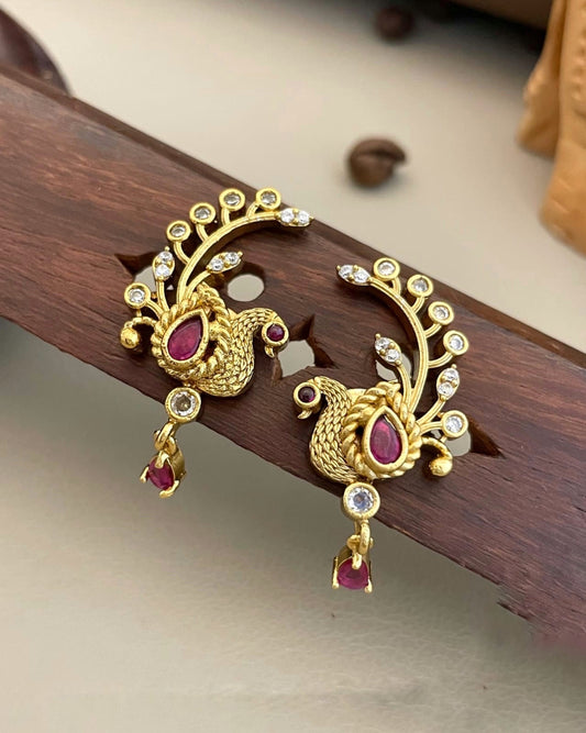 Peacock design ear cuffs(JU-7)