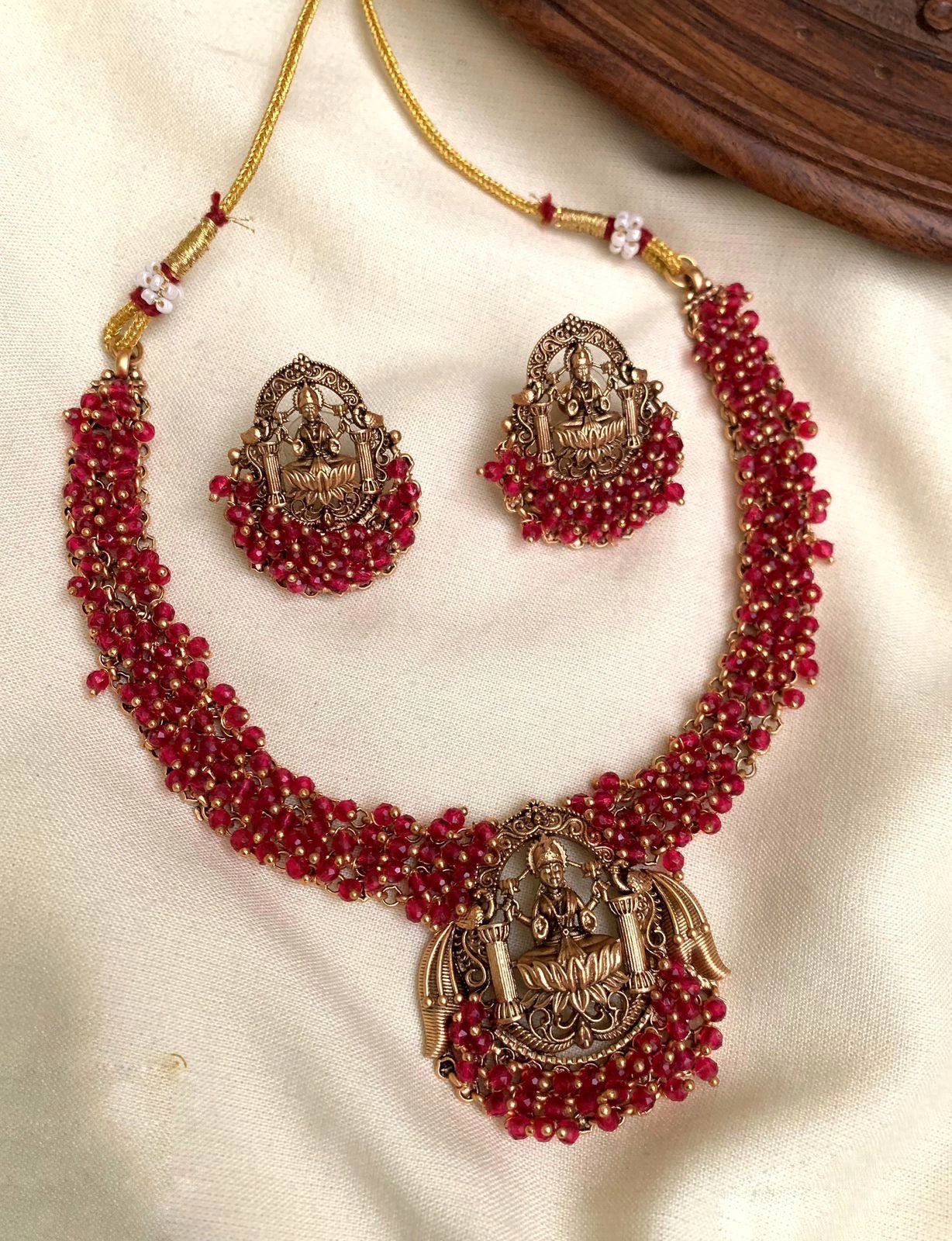 Lakshmi design beads necklace(N-43)