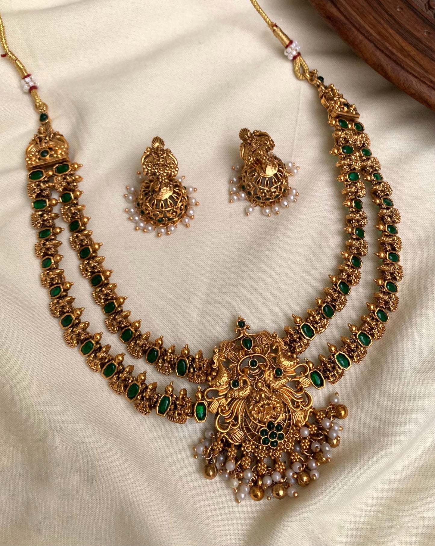Peacock design 2 layer necklace(N-15)