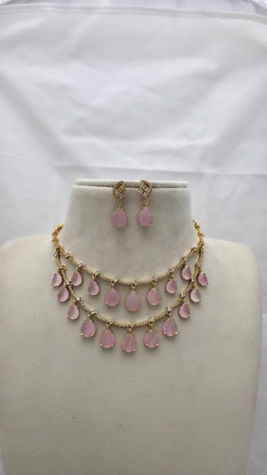 2 layer stone necklace
