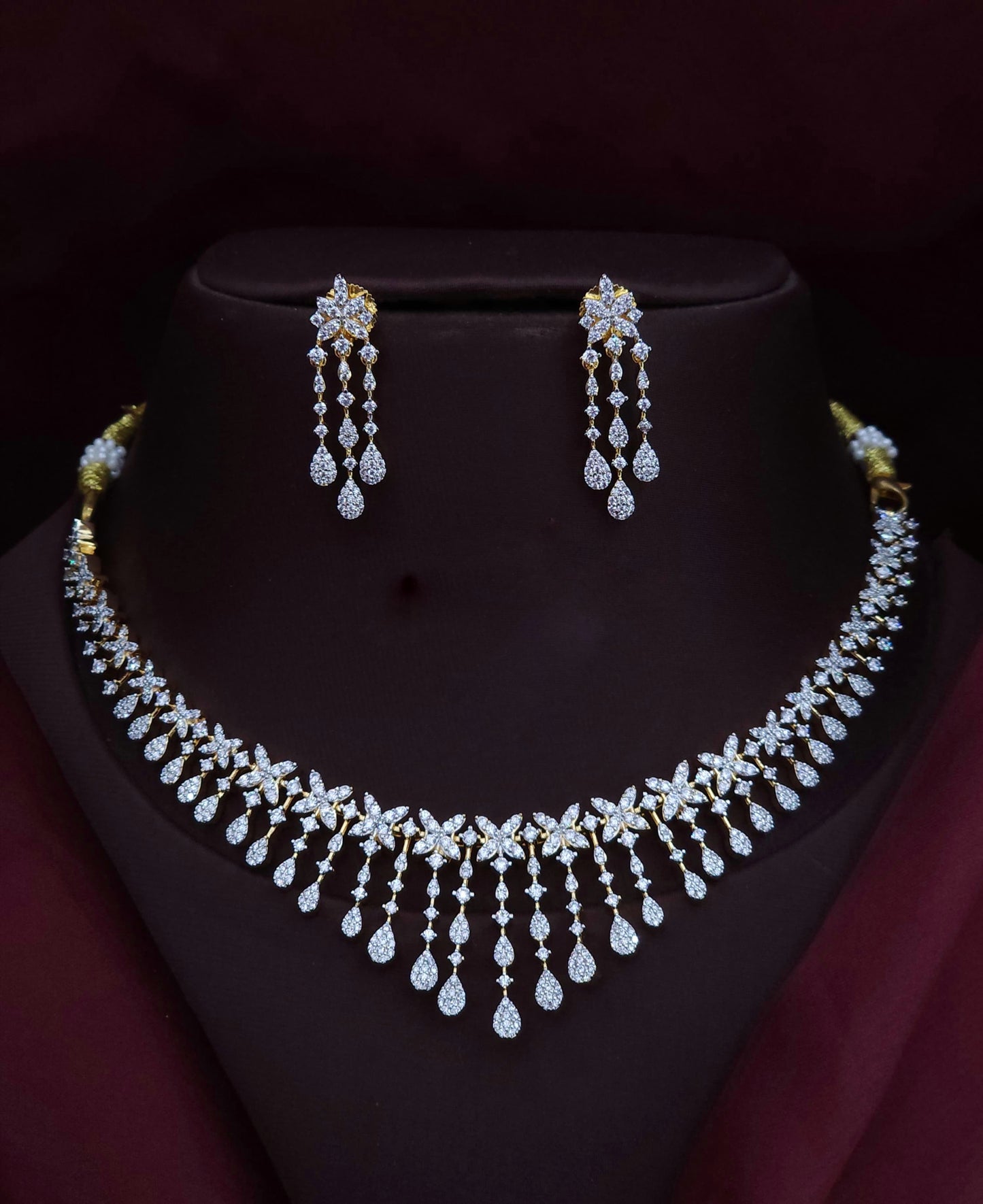 Premium diamond finish necklace(AN)( DR-1)